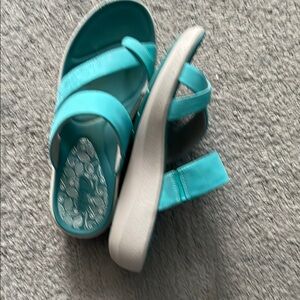 Aqua Strappy Sandals